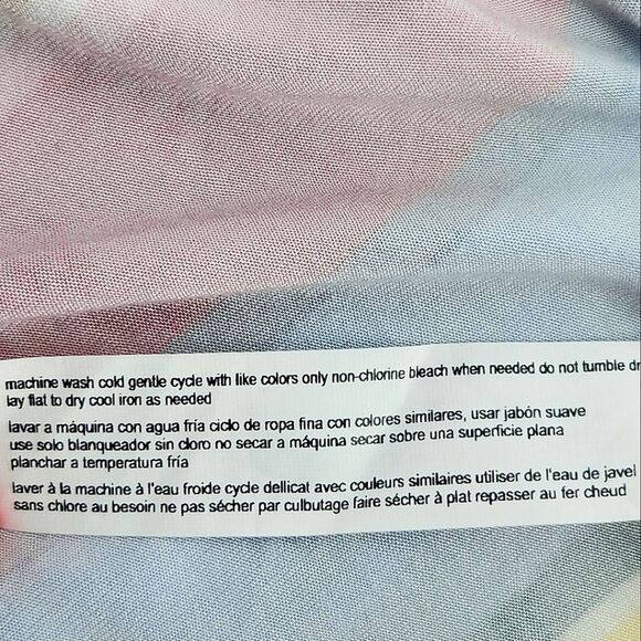 Eloquii Rainbow Wrap Around Dress Size 20 Multicolor Stripes Knee Length V Neck - Picture 9 of 9